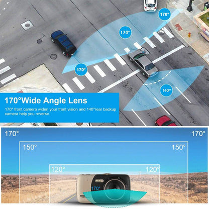 FHD 1080P Dash Cam 4" Screen Dual Cameras DailySale