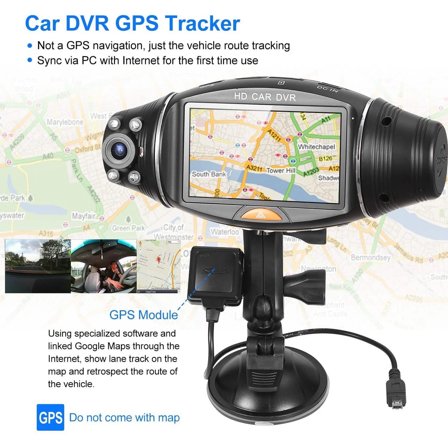 FHD 1080P Dual Lens Car DVR Dash Cam DailySale