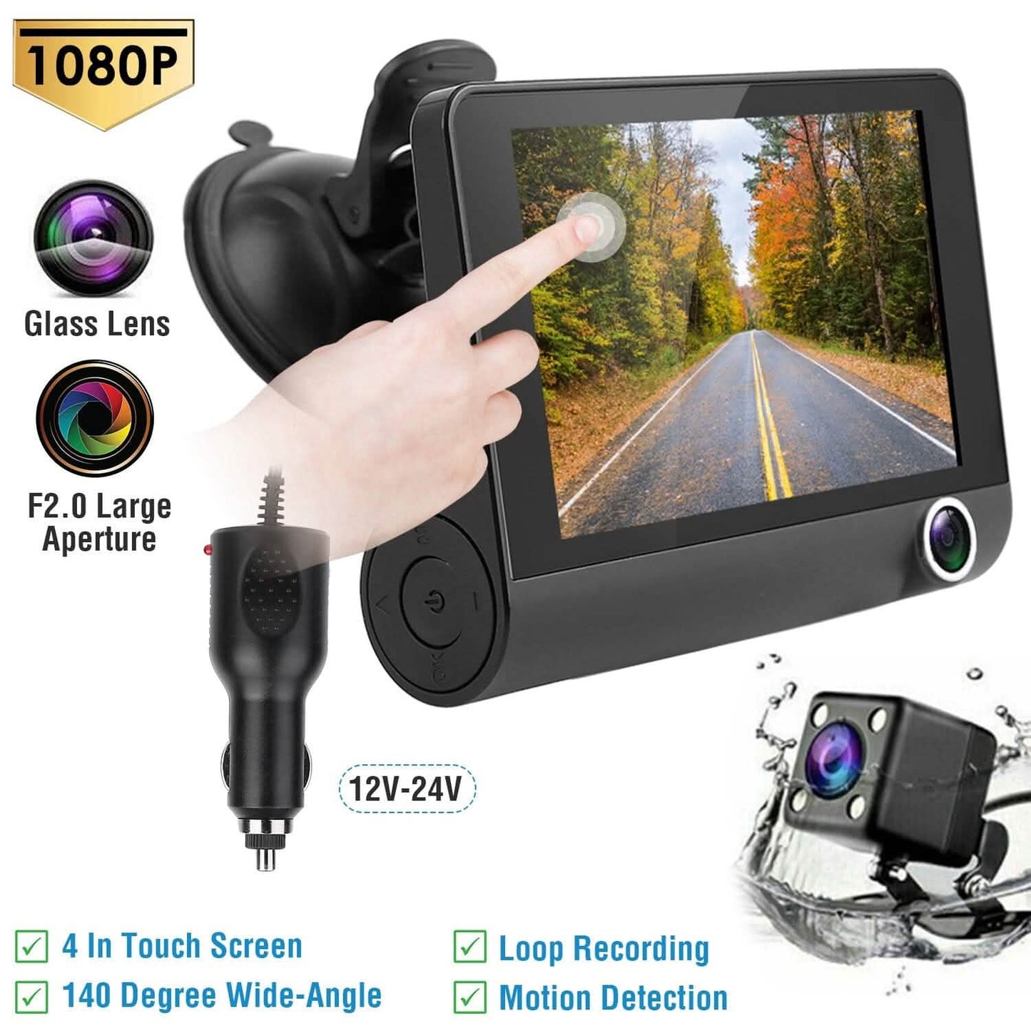 FHD 1080P Touchscreen Car DVR Dash Camera DailySale