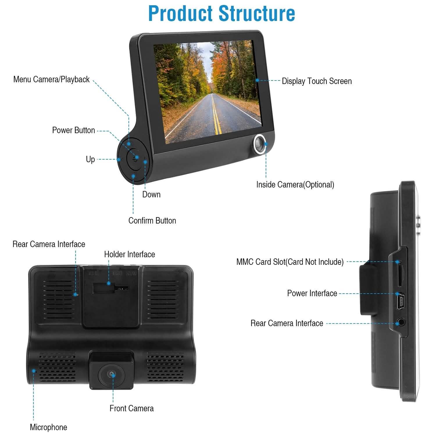 FHD 1080P Touchscreen Car DVR Dash Camera DailySale
