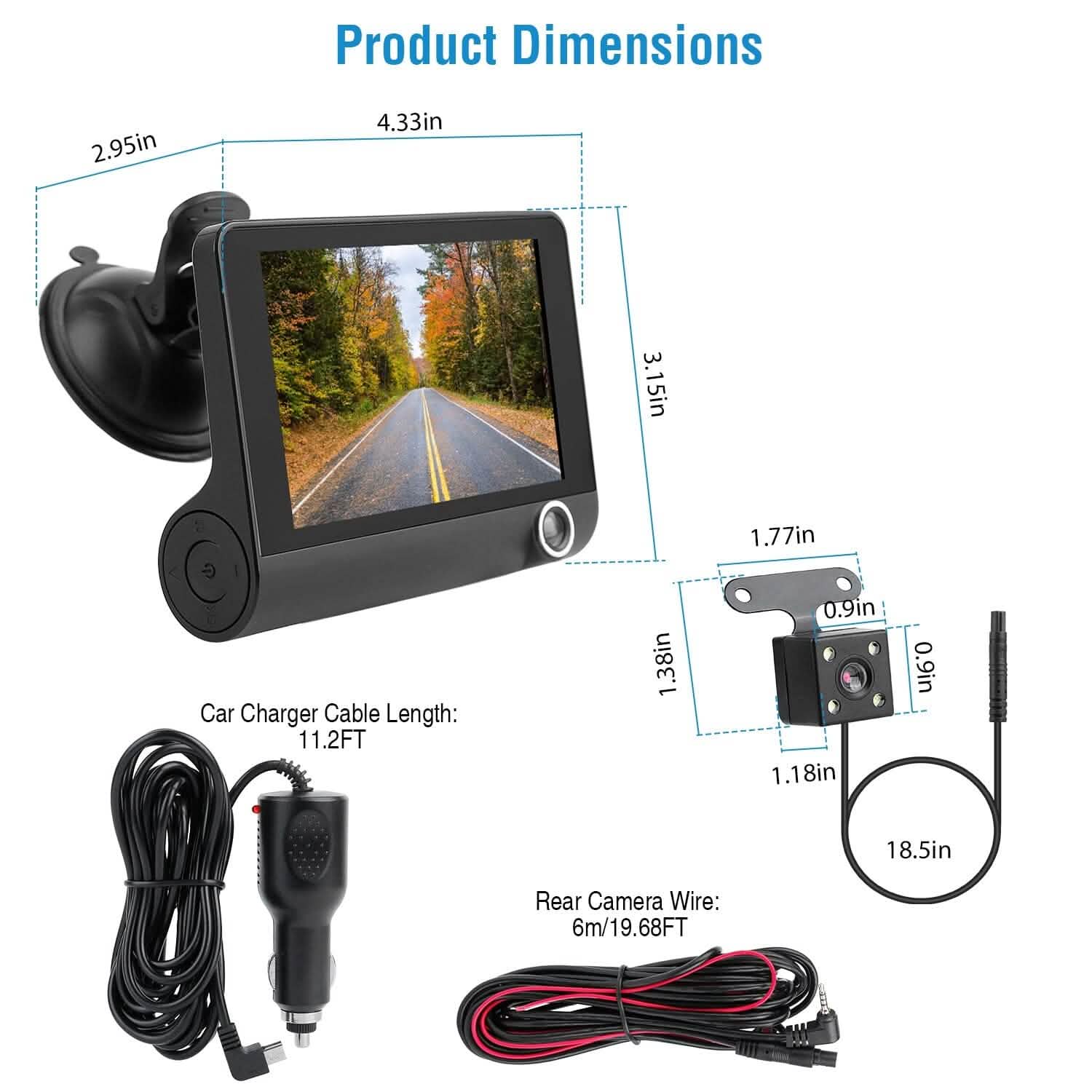FHD 1080P Touchscreen Car DVR Dash Camera DailySale