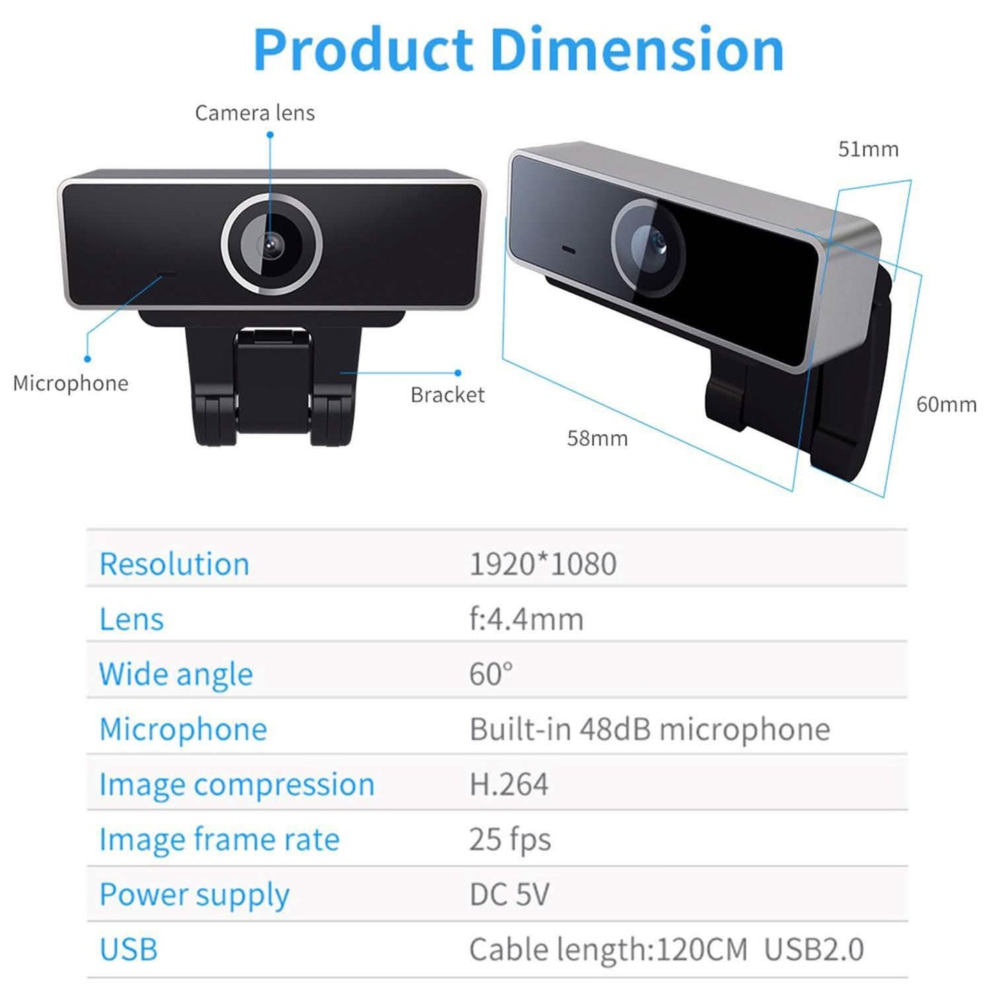 FHD 1080P Webcam USB Auto Focus with Microphone DailySale