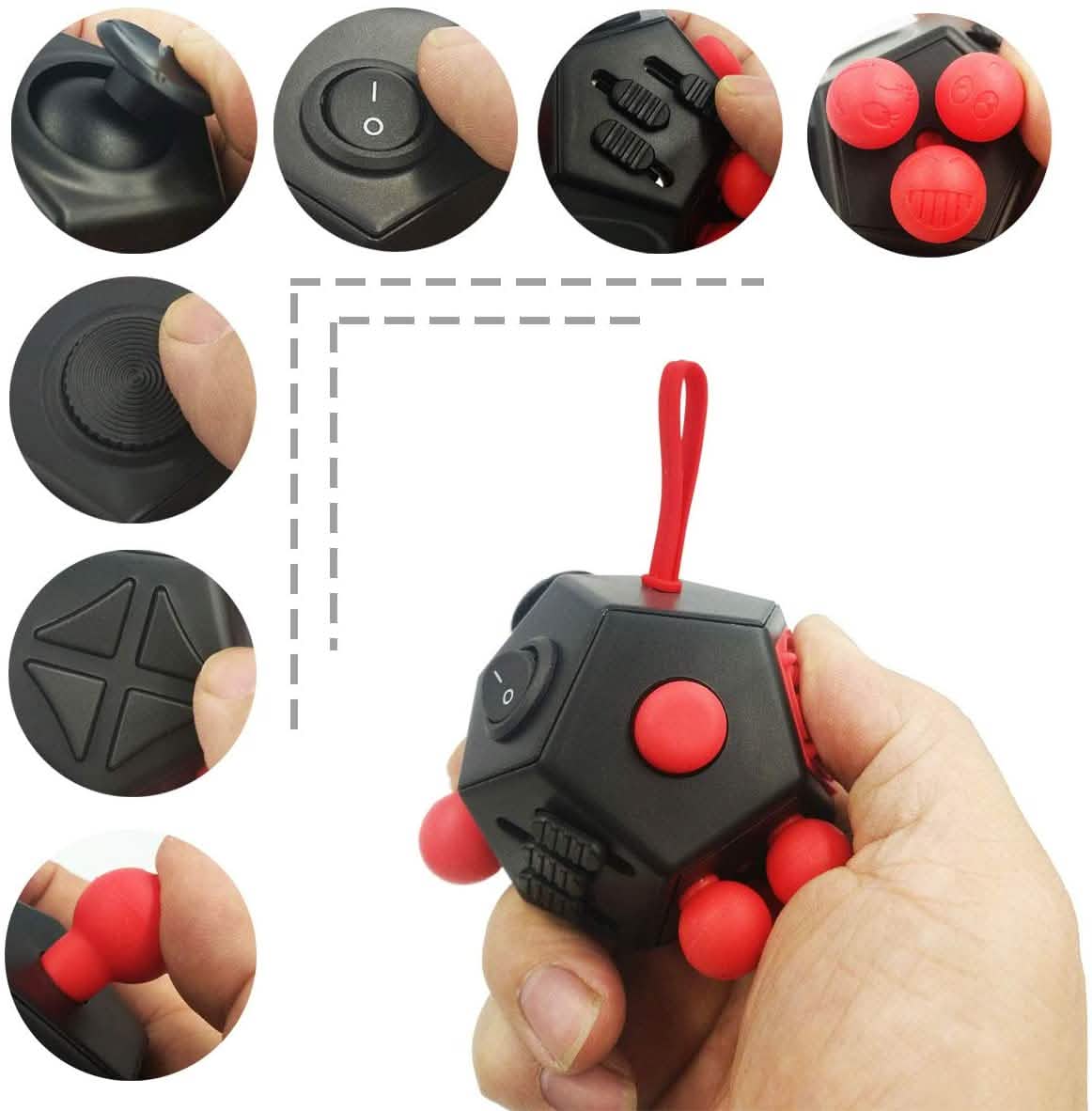 Fidget Dodecagon ‚Äì12-Side Fidget Cube Relieves Stress and Anxiety Anti Depression Cube DailySale