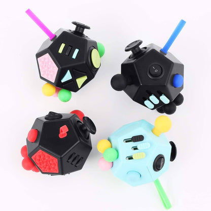 Fidget Dodecagon ‚Äì12-Side Fidget Cube Relieves Stress and Anxiety Anti Depression Cube DailySale