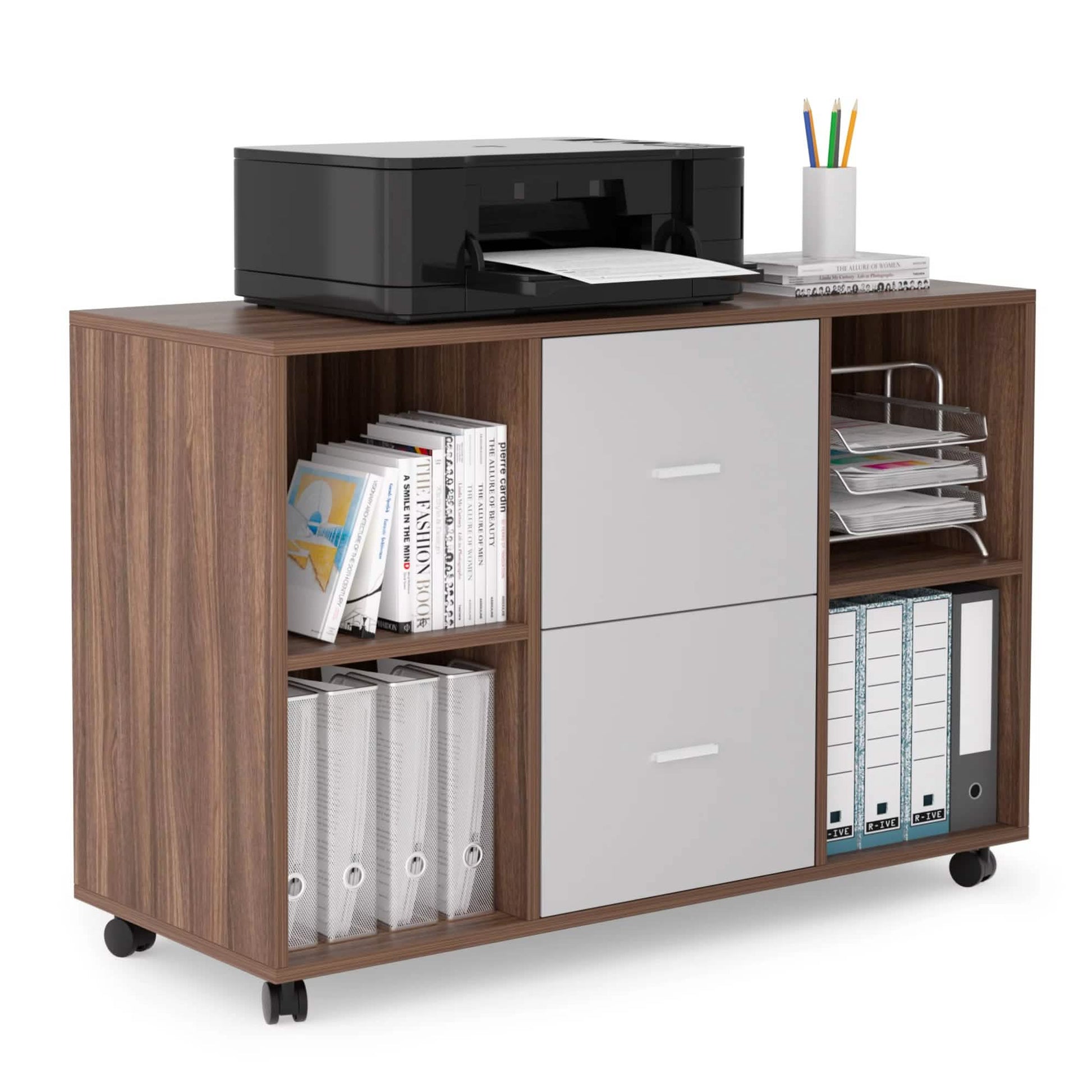 File Cabinet 2 Drawers Wooden Lateral Filling Cabinet DailySale