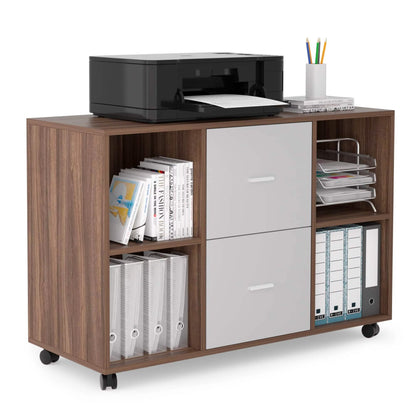 File Cabinet 2 Drawers Wooden Lateral Filling Cabinet DailySale