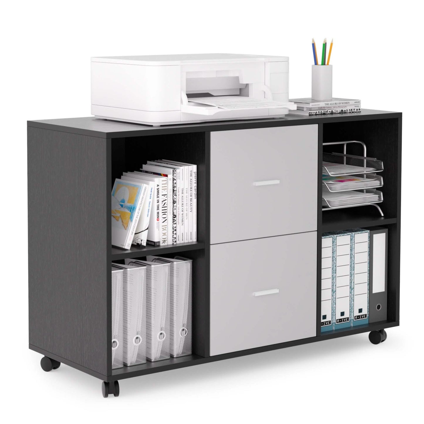 File Cabinet 2 Drawers Wooden Lateral Filling Cabinet DailySale