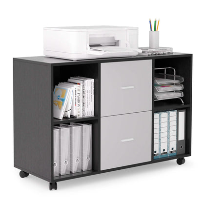 File Cabinet 2 Drawers Wooden Lateral Filling Cabinet DailySale