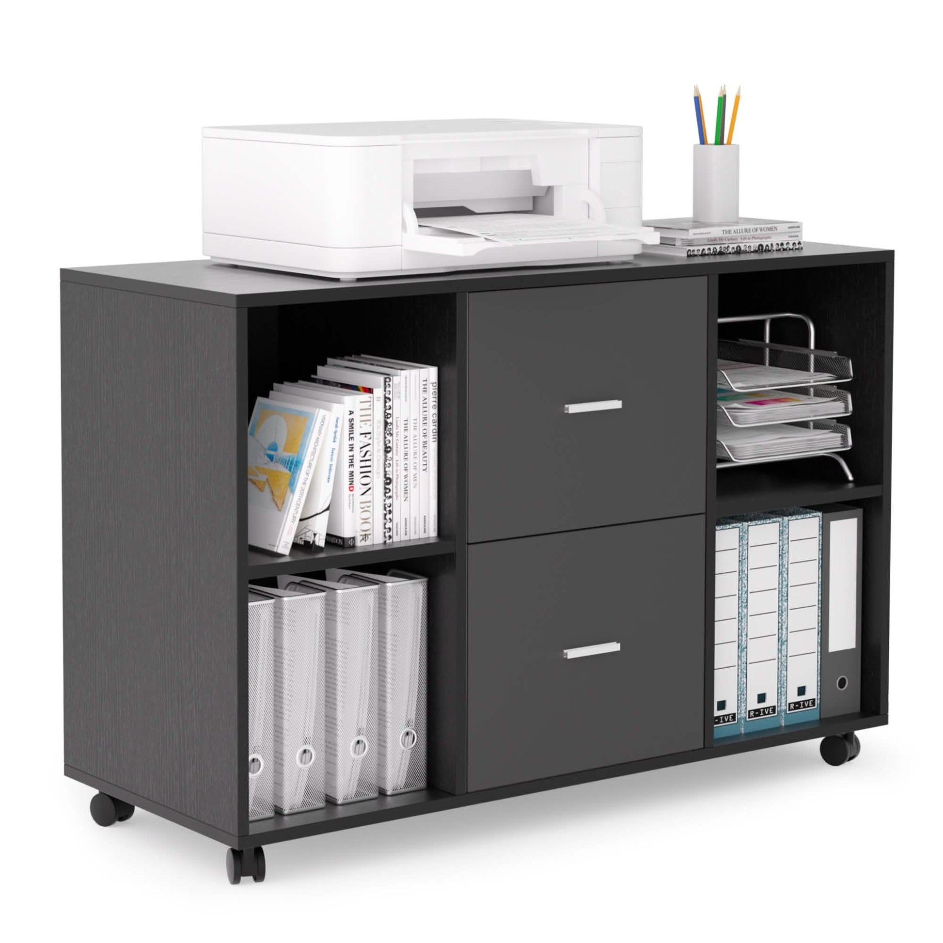 File Cabinet 2 Drawers Wooden Lateral Filling Cabinet DailySale