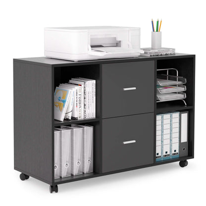 File Cabinet 2 Drawers Wooden Lateral Filling Cabinet DailySale