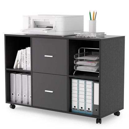 File Cabinet 2 Drawers Wooden Lateral Filling Cabinet DailySale