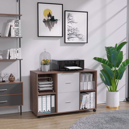File Cabinet 2 Drawers Wooden Lateral Filling Cabinet DailySale