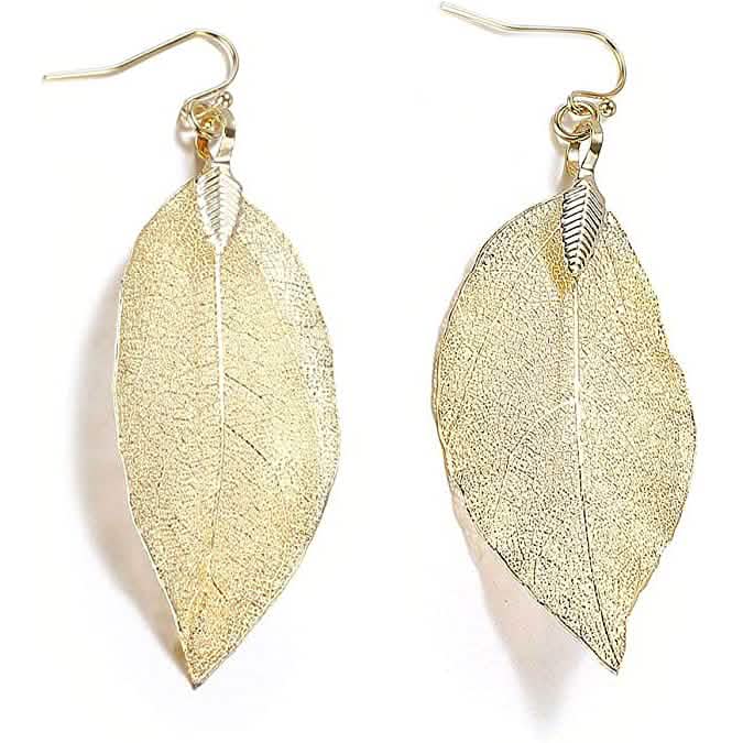 Filigree Long Leaf Dangle Earrings DailySale