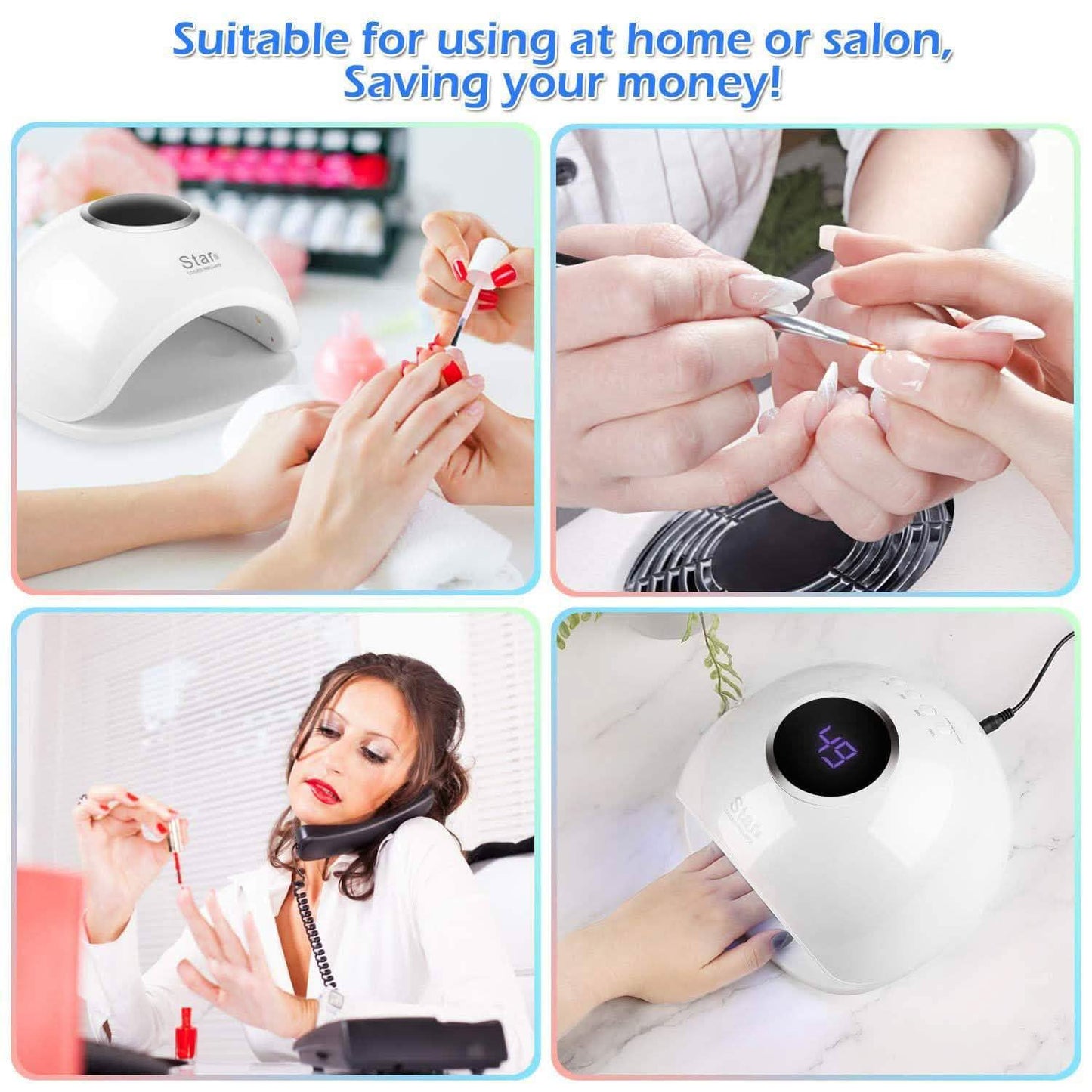 FINATE 72W UV LED Gel Nail Lamp DailySale