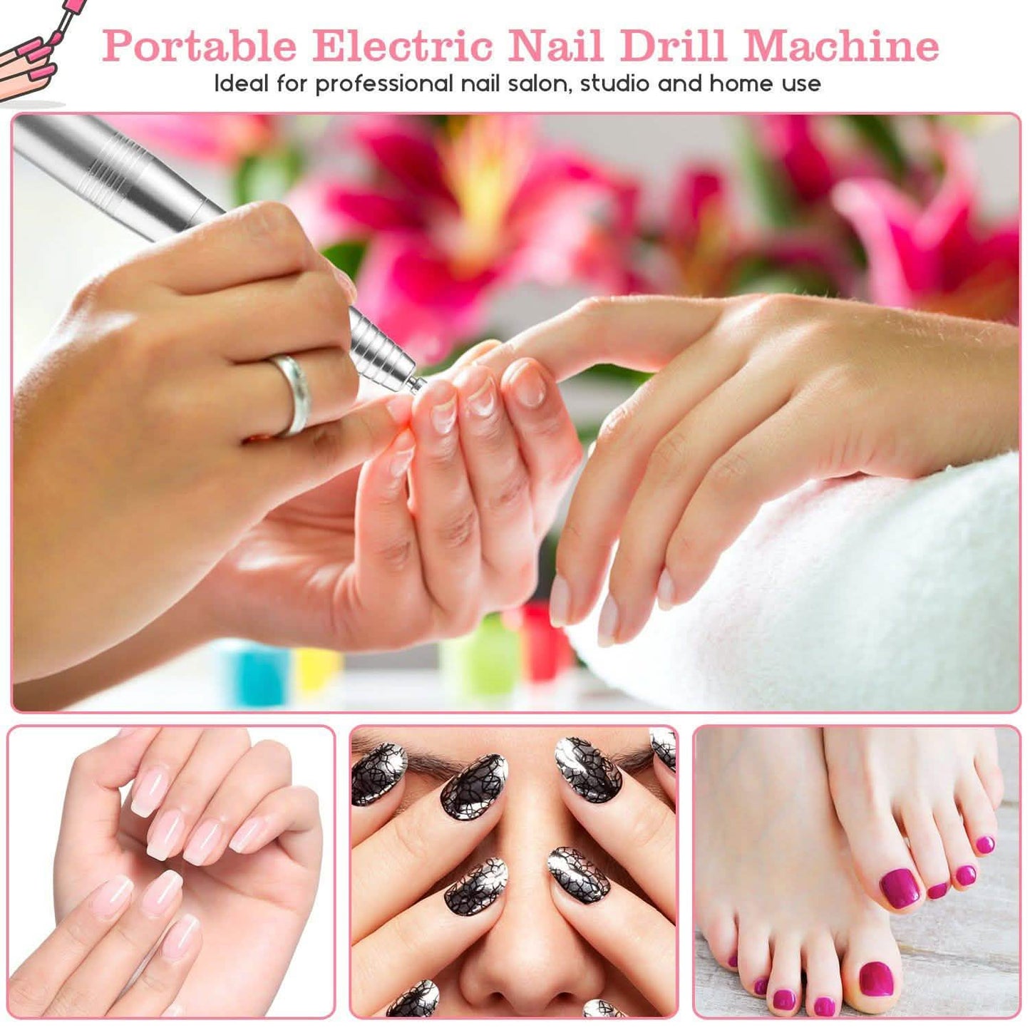 FINATE Silver Electric Nail Drill Kit DailySale