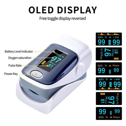 Fingertip Pulse Oximeter Blood Oxygen Meter SpO2 Heart Rate Monitor DailySale