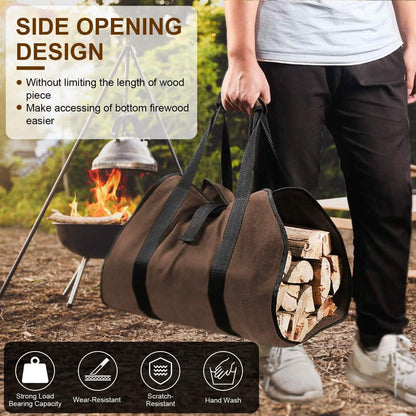 Firewood Carrier Bag with Handle DailySale