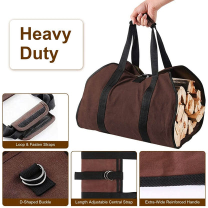 Firewood Carrier Bag with Handle DailySale