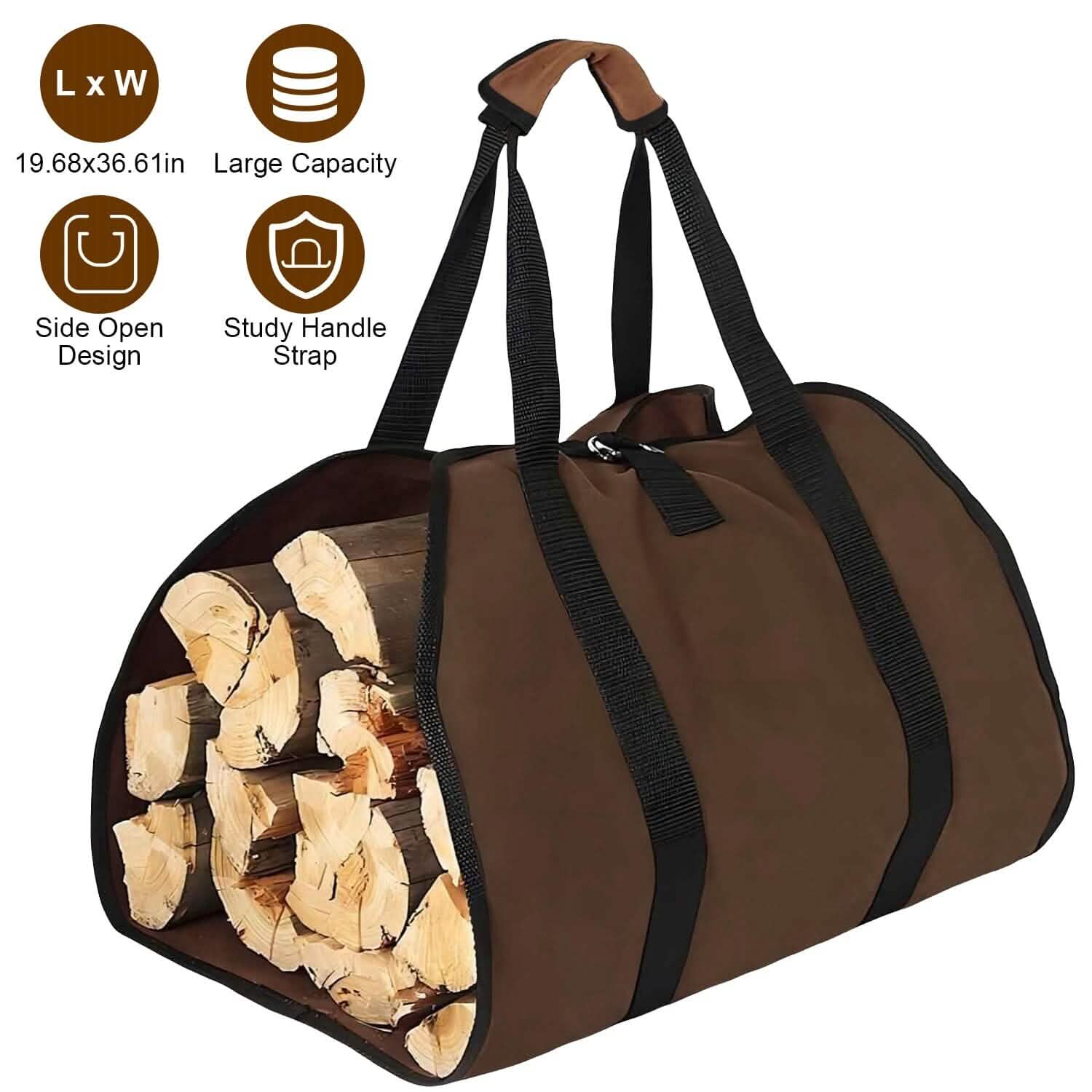 Firewood Carrier Bag with Handle DailySale