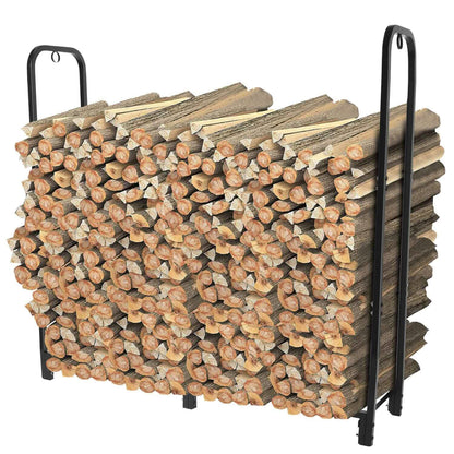 Firewood Log Rack 2500lbs Iron Storage Stacking Rack DailySale
