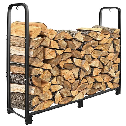Firewood Log Rack 2500lbs Iron Storage Stacking Rack DailySale