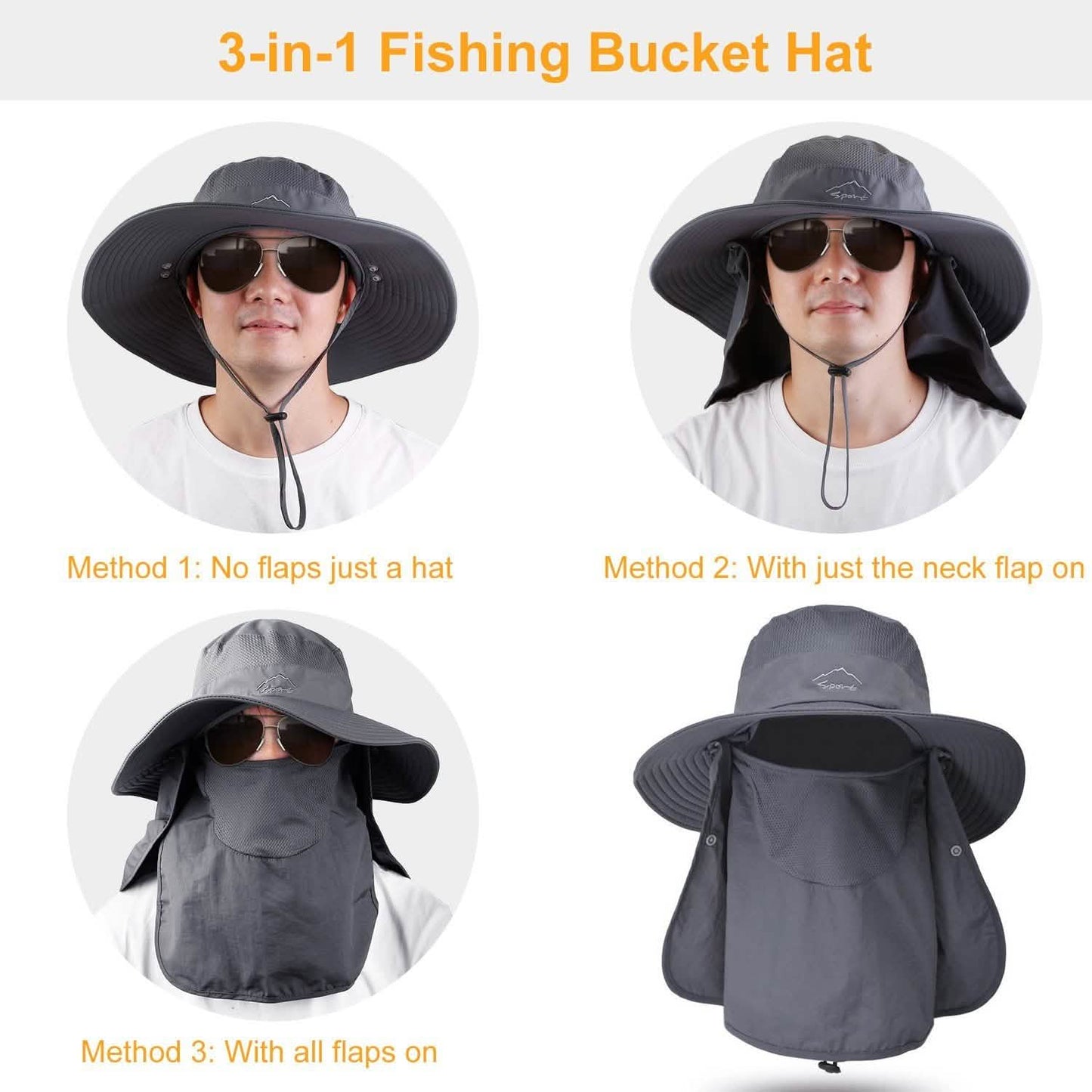 Fishing Bucket Hat Breathable Wide Brim DailySale