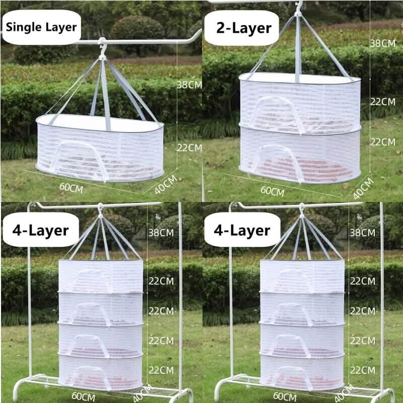 Fishing Net Hanging Dryer Bag Mesh Clothes Drying Basket Rack DailySale