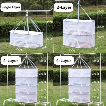 Fishing Net Hanging Dryer Bag Mesh Clothes Drying Basket Rack DailySale