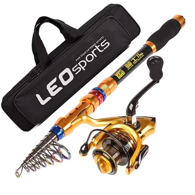 Fishing Rod and Reel Combo Telespin Rod DailySale