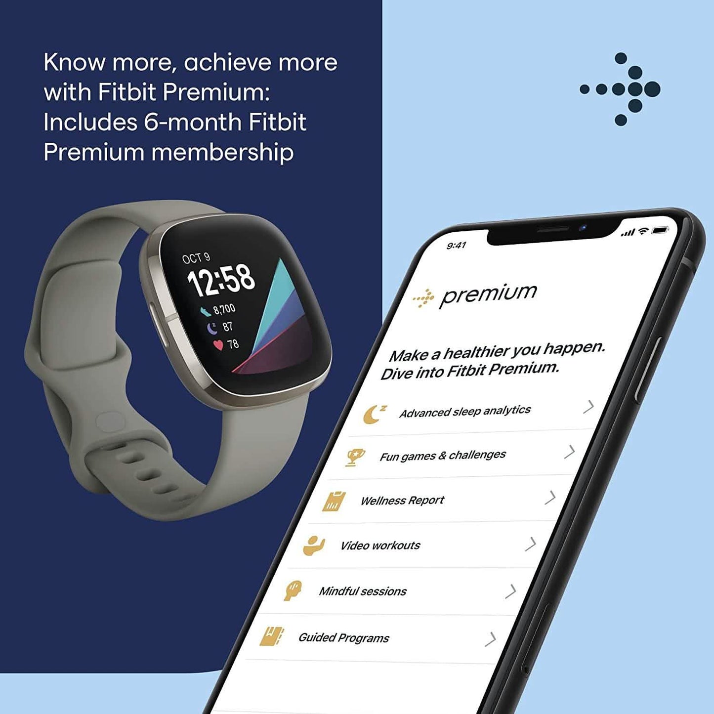 Fitbit Sense Advanced Smartwatch with Tools for Heart Health DailySale
