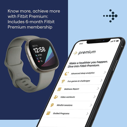 Fitbit Sense Advanced Smartwatch with Tools for Heart Health DailySale