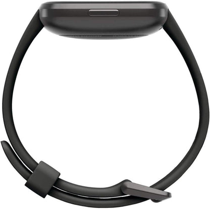 Fitbit - Versa 2 Smartwatch 40mm Aluminum - Black/Carbon with Silicone Band DailySale