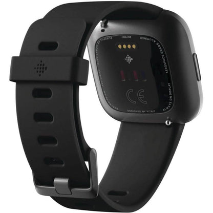 Fitbit - Versa 2 Smartwatch 40mm Aluminum - Black/Carbon with Silicone Band DailySale