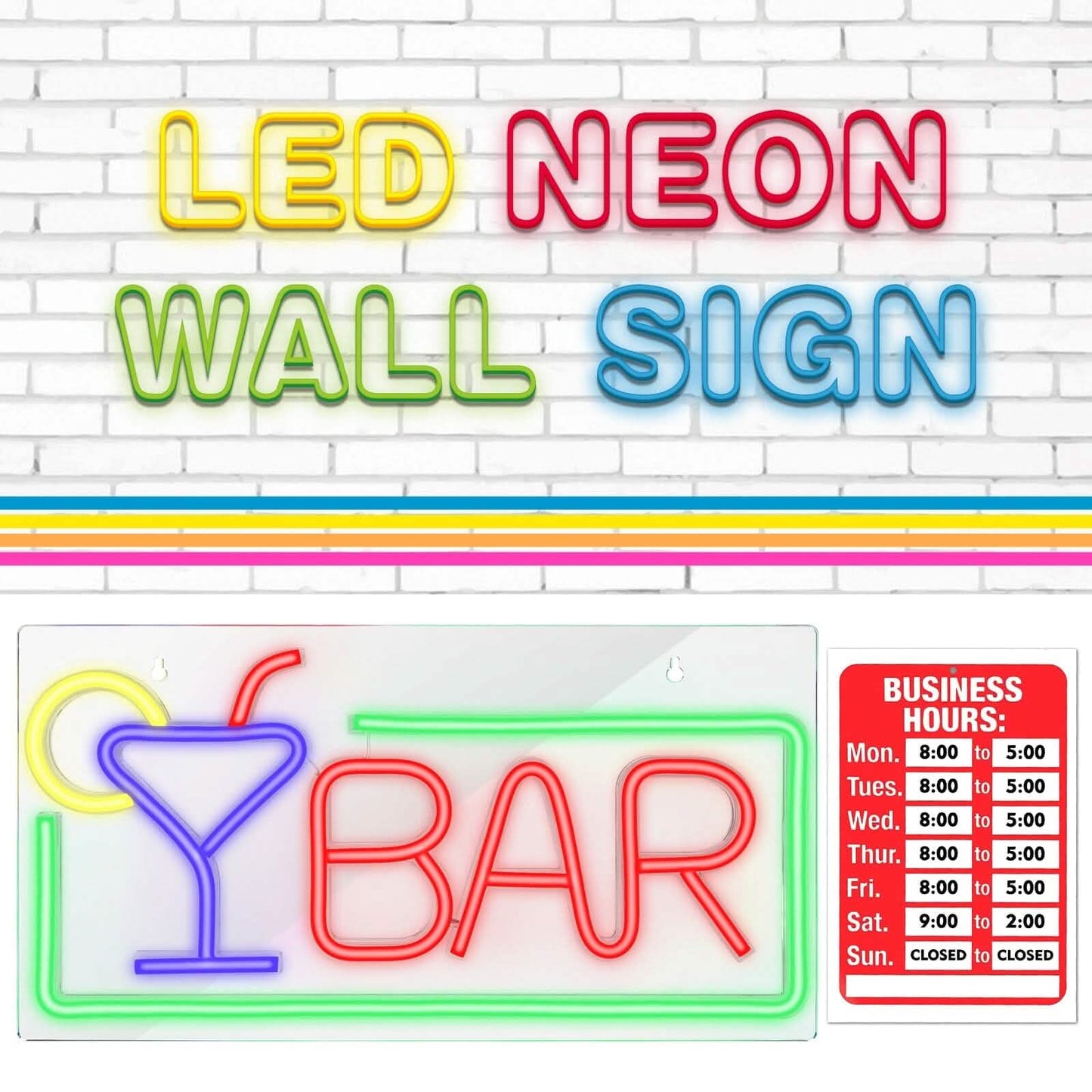 FITNATE  3D Art USB Powered LED Open Display Board Decorate DailySale