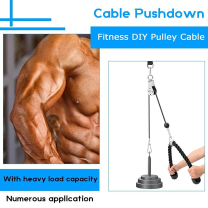 Fitness DIY Pulley Cable Machine Attachment System Training Equipment DailySale