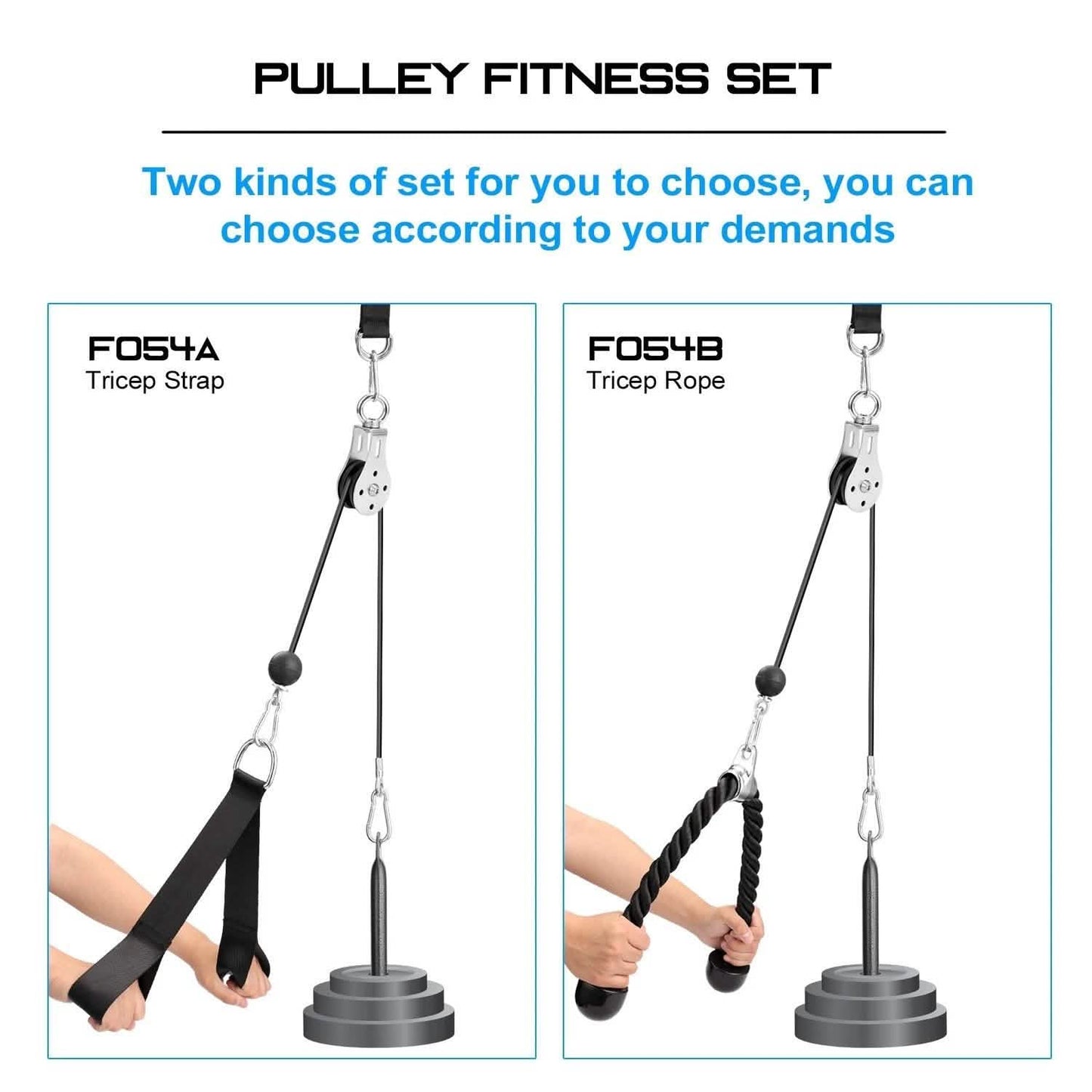 Fitness DIY Pulley Cable Machine Attachment System Training Equipment DailySale