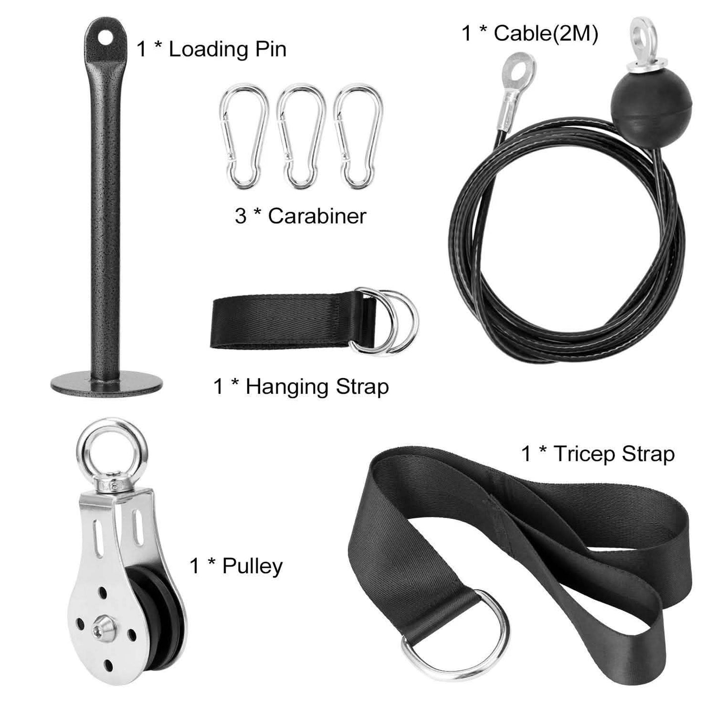 Fitness DIY Pulley Cable Machine Attachment System Training Equipment DailySale