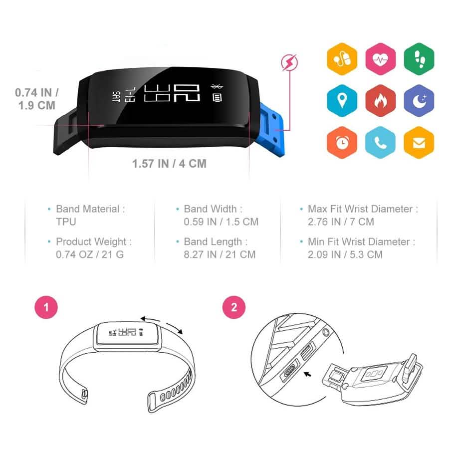 Fitness Tracker Touch Screen Smart Bracelet DailySale