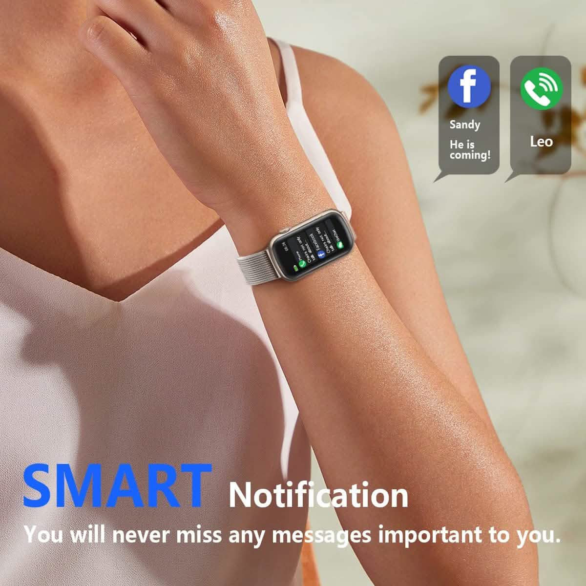 Fitness Tracker with Heart Rate Monitor, Blood Pressure Watch for Women DailySale