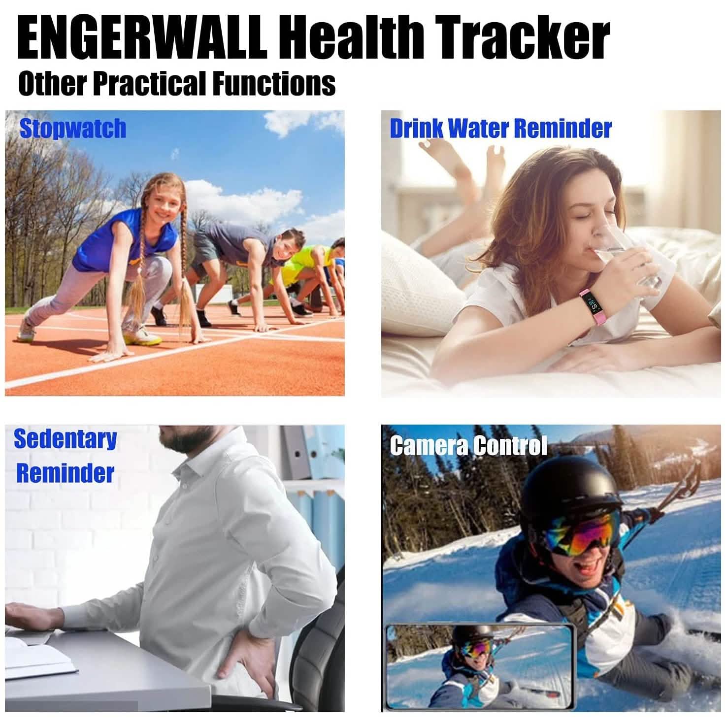 Fitness Tracker with Step Counter Calories Stopwatch DailySale