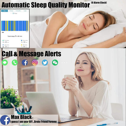 Fitness Tracker with Step Counter Calories Stopwatch DailySale