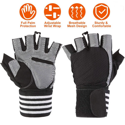 Fitness Workout Gloves with Wrist Wrap Strap DailySale