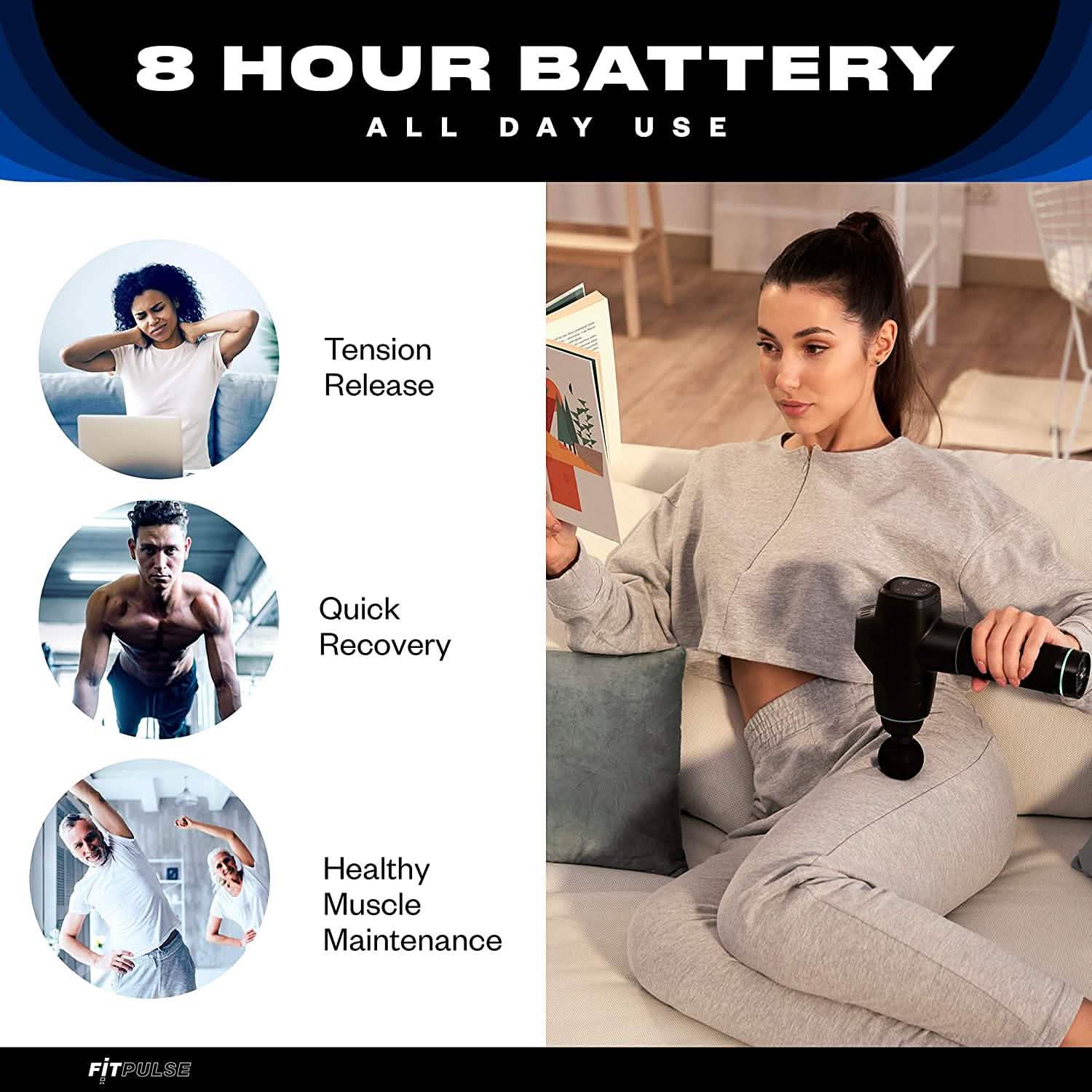 Fitpulse Percussion Massage Gun DailySale