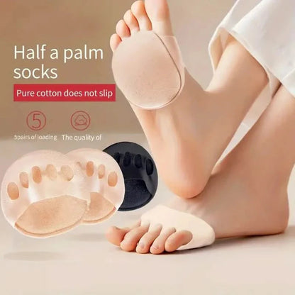 Five-Toe Forefoot Pads For Women High Heels, Shock Absorption Half Insoles, Toe Pad Inserts DailySale