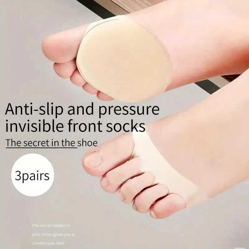 Five-Toe Forefoot Pads For Women High Heels, Shock Absorption Half Insoles, Toe Pad Inserts DailySale
