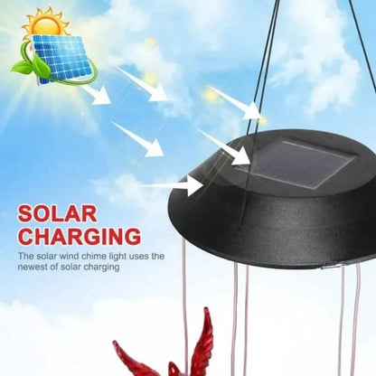 Flaming Bird Wind Chime Solar Lights DailySale