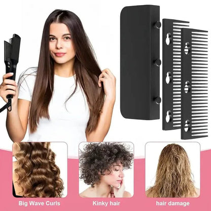 Flat Iron Comb, ABS Plastic Handle Hair Straightener Comb Attachment DailySale