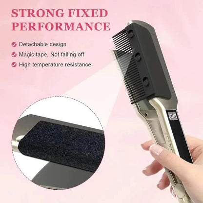 Flat Iron Comb, ABS Plastic Handle Hair Straightener Comb Attachment DailySale