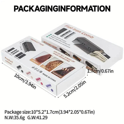 Flat Iron Comb, ABS Plastic Handle Hair Straightener Comb Attachment DailySale