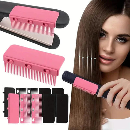 Flat Iron Comb, ABS Plastic Handle Hair Straightener Comb Attachment DailySale